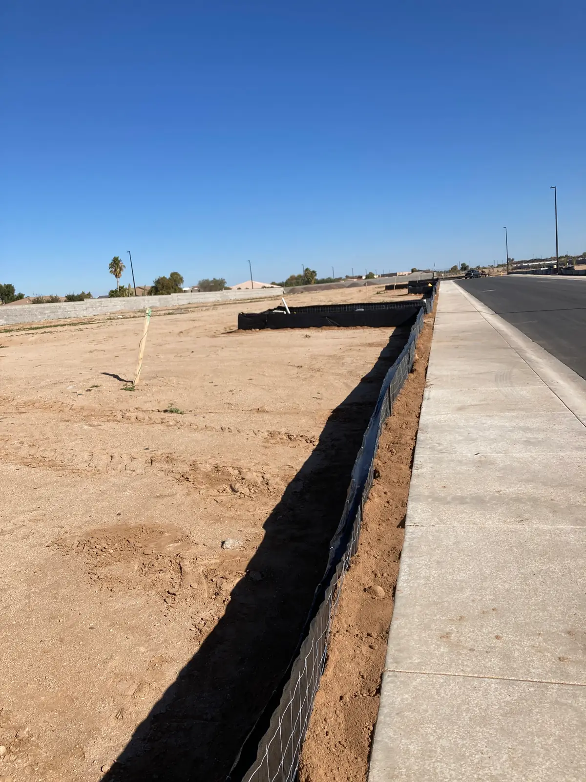 Silt Fence Front Lot